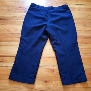 Haband’s Fit-Forever Men’s Navy Blue flannel lined sz 40/25XS Short Dress Pants